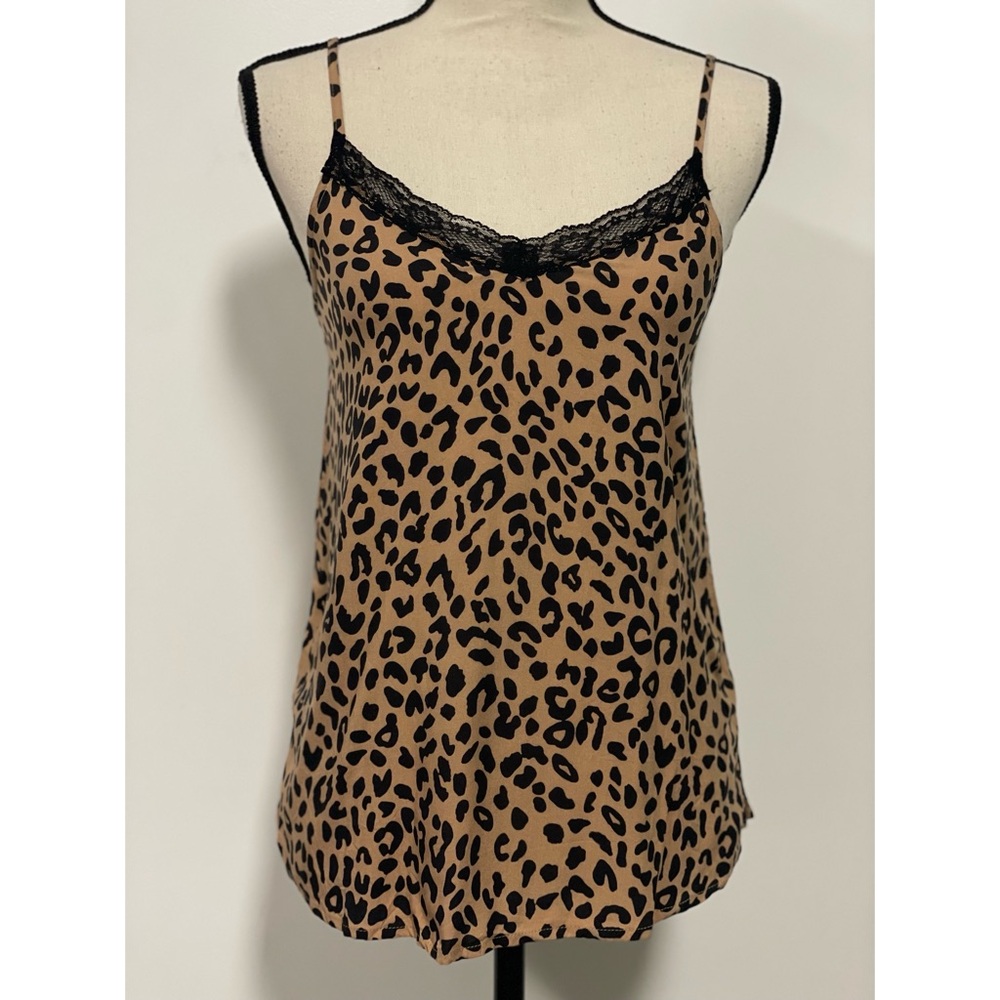 Pink Republic Leopard Print Cami Brown & Black Juniors Size S
